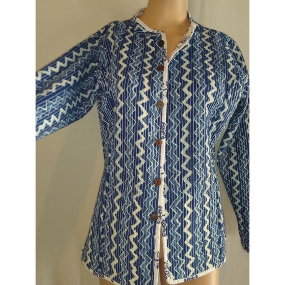 Cottagecore to keep you warm Unique quilted jacket - Picture 2 of 6